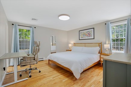 Brewster Cape Cod vacation rental - King bedroom with workspace & en-suite bath