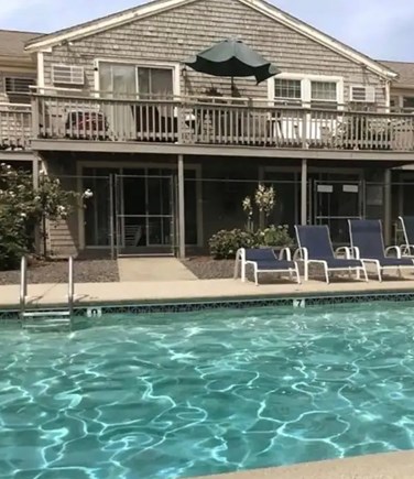 West Dennis Cape Cod vacation rental - Large deck overlooking pool