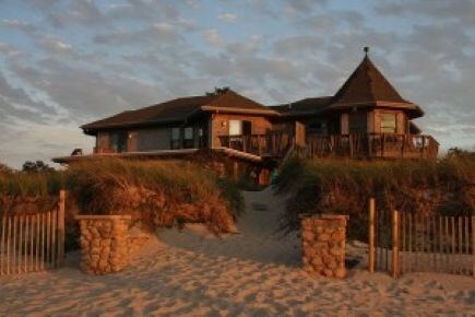 Brewster Cape Cod vacation rental - Looking right back at the unit from the beach