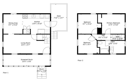 Onset MA vacation rental - Layout of Cottage