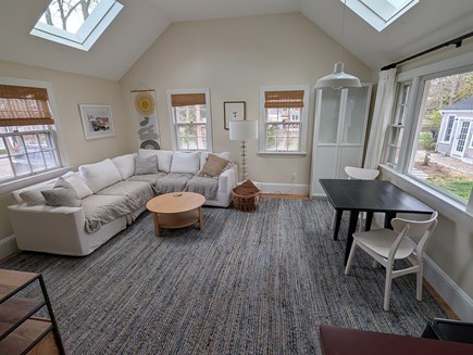 Harwich Port Cape Cod vacation rental - Open living room with skylights and great natural light