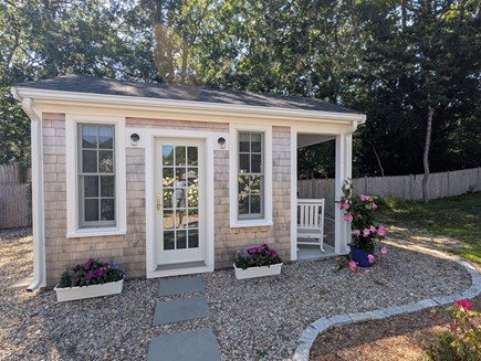 Harwich Port Cape Cod vacation rental - "The Shed."  A dedicated workspace with an extra twin bed.