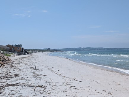 West Falmouth Cape Cod vacation rental - Chappy Beach looking south to Black's Beach.