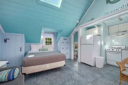 South Yarmouth Cape Cod vacation rental - Queen bed and kitchen