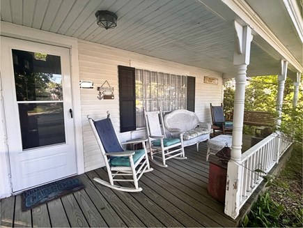 Brewster Cape Cod vacation rental - Awesome farmers porch with rocking chairs and porch swing.