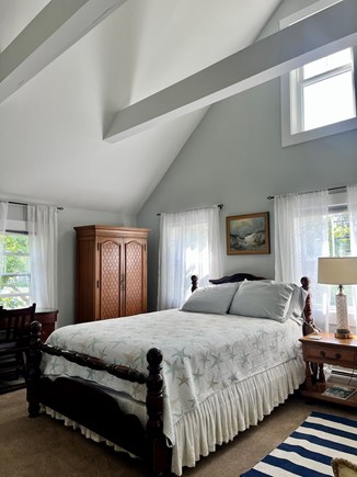 Brewster Cape Cod vacation rental - Main queen bedroom is a large open room, ceiling fan and AC