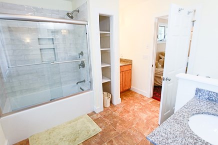 Truro Cape Cod vacation rental - Jack and Jill Bath Between Bed #2 & #3. Shower and Tub