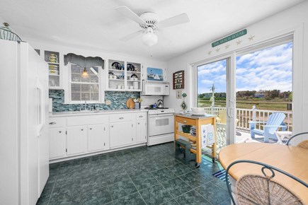 East Sandwich Cape Cod vacation rental - Kitchen with access to deck