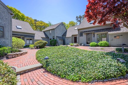 New Seabury, Mashpee Cape Cod vacation rental - Greenery on the front patio, creating a fresh and inviting outdoor space