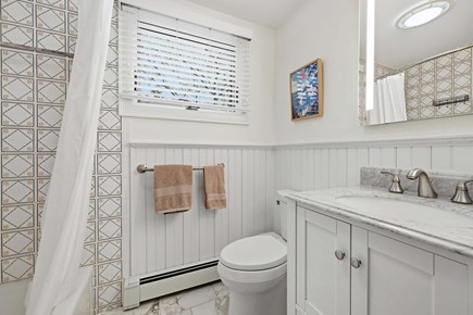 West Yarmouth Cape Cod vacation rental - Bathroom 3- Ensuite to Additional Sleeping Area with Shower/Tub Combo - 2nd Floor