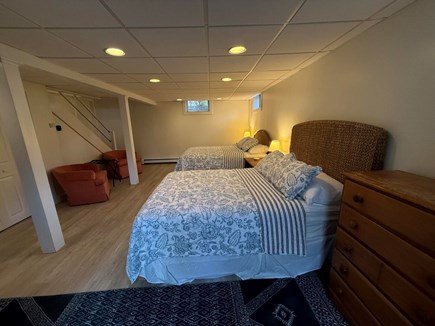 Orleans, Close to Bakers Pond & Skaket Cape Cod vacation rental - Lower Level Room has 1 Queen Bed and 1 Double Bed