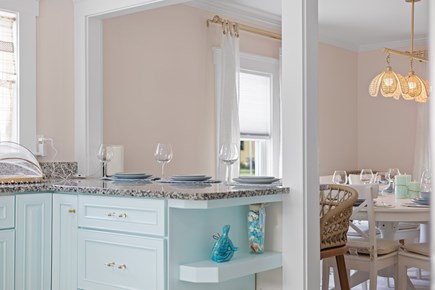 Hyannis Cape Cod vacation rental - Breakfast counter connecting kitchen and dining room
