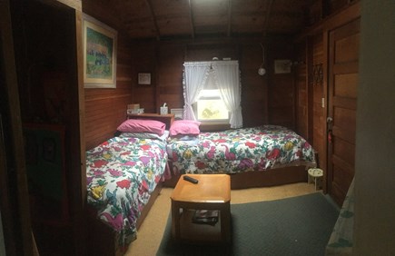 Outer Cape / Wellfleet Cape Cod vacation rental - Twin bedroom with classic wood walls.