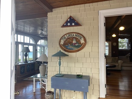 Falmouth, Megansett Cape Cod vacation rental - Entry way to the Family Room and adjacent screened porch.