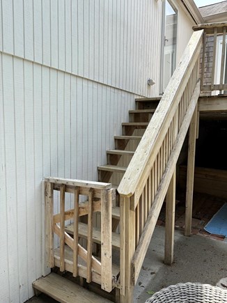 Brewster Cape Cod vacation rental - Stairs from Patio to Apartment/Loft Door