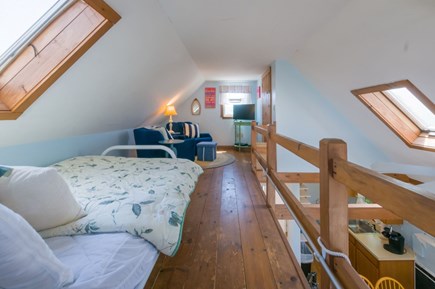 East Sandwich Cape Cod vacation rental - Loft area with futon, seating area and AC.