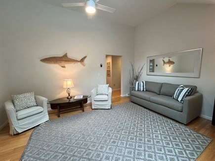West Barnstable Cape Cod vacation rental - Family room with queen sleep sofa.
