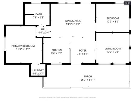 Dennisport Cape Cod vacation rental - Floor plan