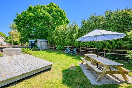 Chatham Cape Cod vacation rental - Backyard picnic table and chairs