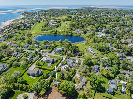 Chatham Cape Cod vacation rental - Aerial view of the property highlighting the home and surrounding landscape.
