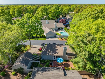 Mashpee Cape Cod vacation rental - Direct aerial view of the property.