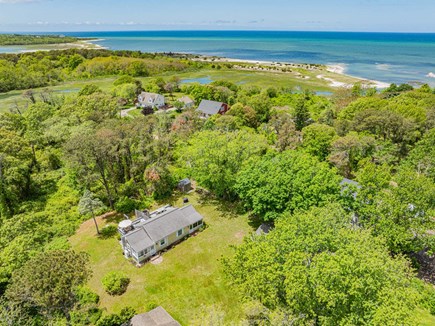 Brewster Cape Cod vacation rental - Aerial view of the property showcasing the home’s surrounding landscape.