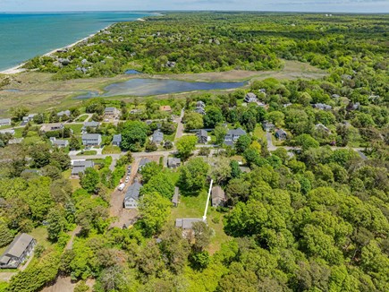 Brewster Cape Cod vacation rental - Aerial view of the property and surrounding area, highlighting the home’s placement within the neighborhood