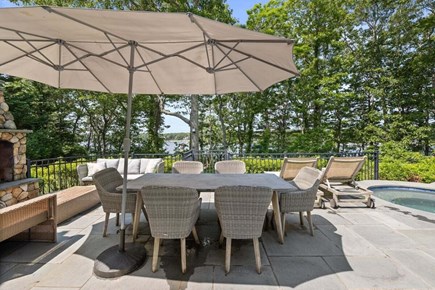 Cotuit Cape Cod vacation rental - Outside seating around the pool