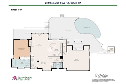 Cotuit Cape Cod vacation rental - Main Level floor Plans