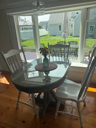 West Yarmouth Cape Cod vacation rental - Kitchen table with view of Lewis Bay