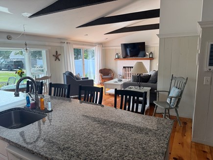 West Yarmouth Cape Cod vacation rental - Living room w/ view of Lewis Bay