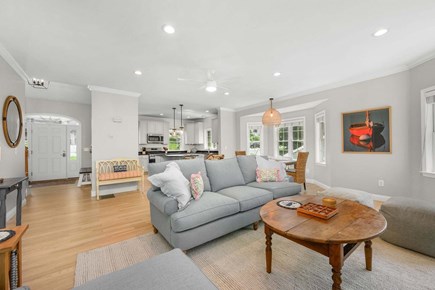 Sandwich Cape Cod vacation rental - Open concept living room, dining area, and kitchen