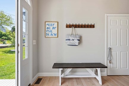 Sandwich Cape Cod vacation rental - Bench off of front door