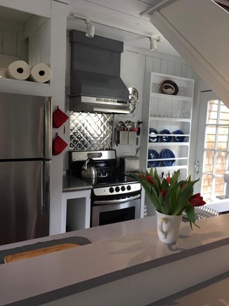Provincetown Cape Cod vacation rental - Galley kitchen with full size appliances