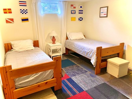 Truro Cape Cod vacation rental - Downstairs bedroom (2 twin beds)