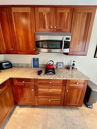 Dennisport Cape Cod vacation rental - Fully equipped kitchen w fridge, stovetop, microwave, toaster