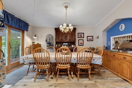 Dennisport Cape Cod vacation rental - Dining room, located next to the kitchen and doors to back deck.