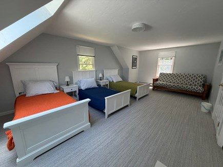 Brewster Cape Cod vacation rental - Upstairs Bedroom (3 Twins, plus Futon), Smart TV