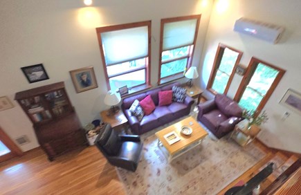 Orleans Cape Cod vacation rental - From top of stairs looking down to living room