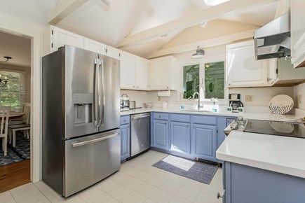 Chatham Cape Cod vacation rental - Kitchen with stainless appliances Refrigerator, dishwasher and stove - 80 Lienau Dr Chatham Ma - Cape Cod- New England Vacation Rentals
