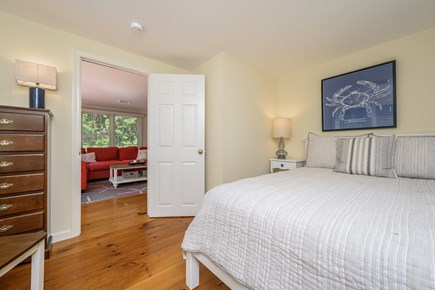 Chatham Cape Cod vacation rental - Bedroom #1 is off the living room with Queen bed, dresser and night stand - 80 Lienau Dr Chatham Ma - Cape Cod- New England Vacation Rentals