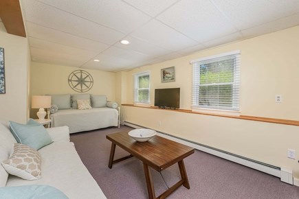Chatham Cape Cod vacation rental - Finished basement with additional couch and day bed with flat screen TV- 80 Lienau Dr Chatham Ma - Cape Cod- New England Vacation Rentals