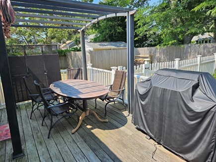 Dennisport Cape Cod vacation rental - Private back deck with grill