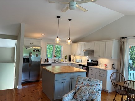 Dennis Cape Cod vacation rental - Splashy and fully equipped kitchen with island