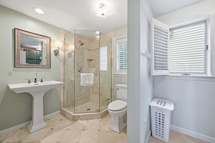Plymouth MA vacation rental - Bathroom 1: First Floor: Full w/ Shower Stall & Laundry off of kitchen