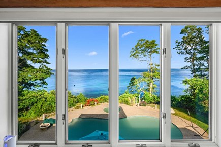Plymouth MA vacation rental - Bedroom 1 features stunning views of the ocean and backyard
