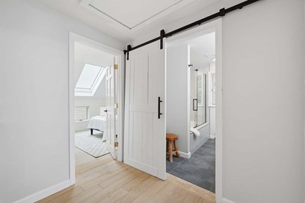 Plymouth MA vacation rental - Door leading to Bathroom 3, providing convenient access to a well-appointed bathroom