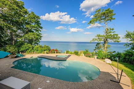 Plymouth MA vacation rental - Hot tub and heated pool  overlooking the ocean