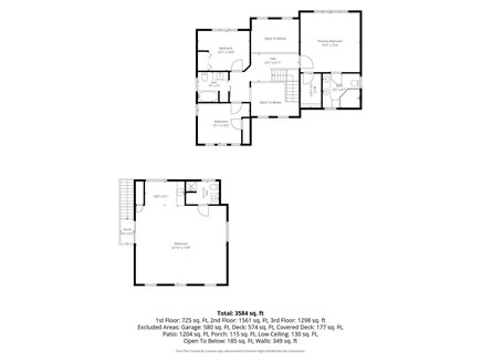 Plymouth MA vacation rental - Upper-level floor plan