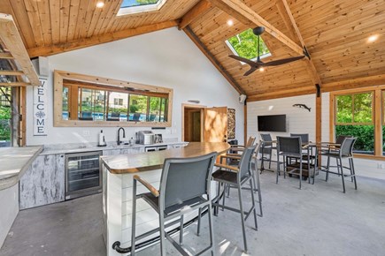 Yarmouth Port Cape Cod vacation rental - Pool house with Bluetooth speakers